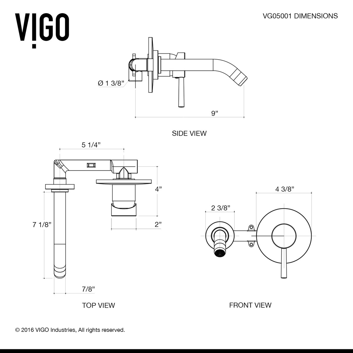 VIGO Olus Wall Mounted Bathroom Faucet & Reviews Wayfair